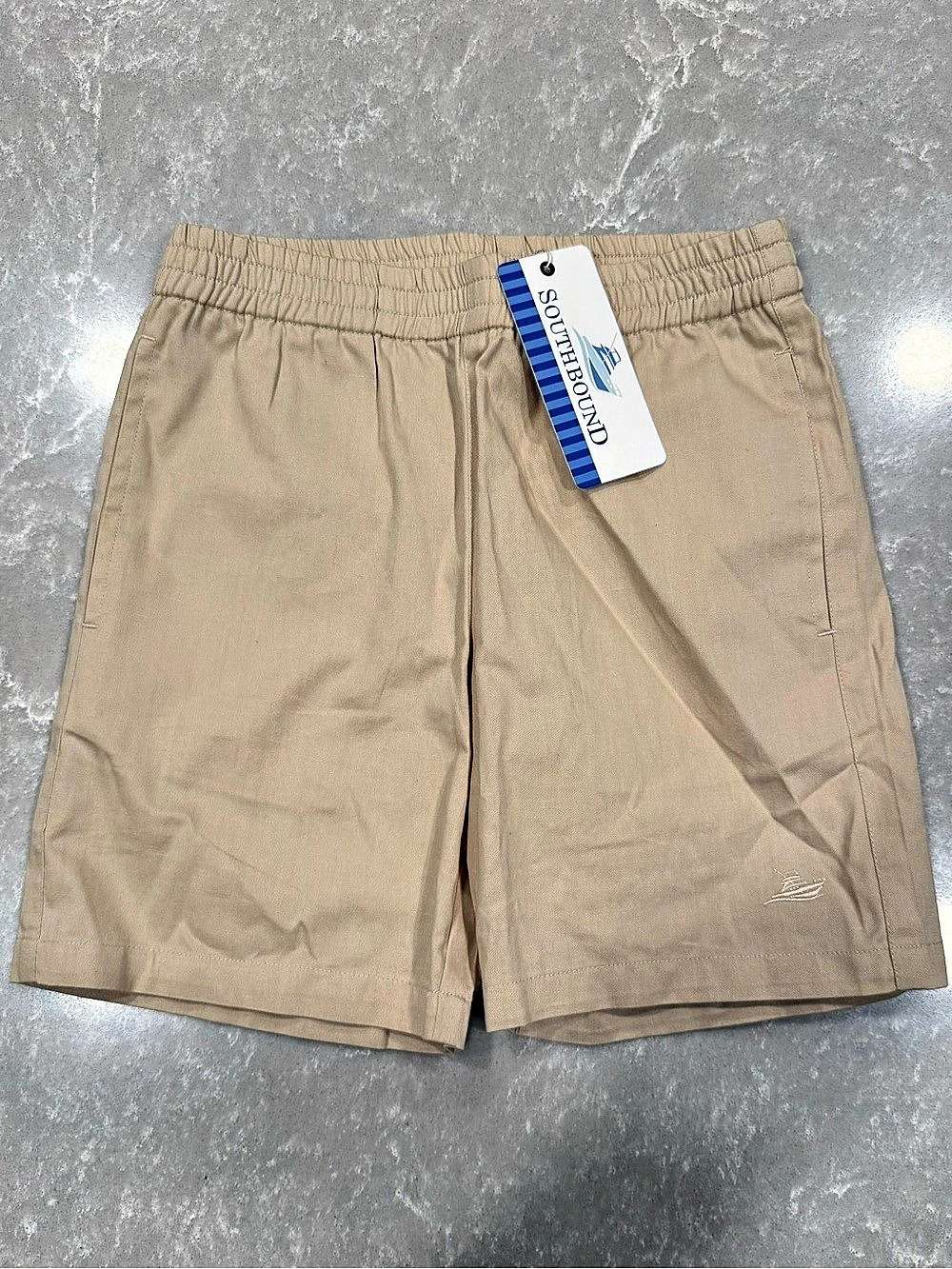 Southbound Play Shorts Fog Khaki Tan Elastic Waist Boys Size 8 NWT